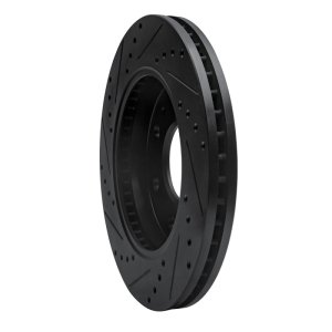 Ford F-150 Brake Rotor (1) - Front Right - R1 Concepts - Drilled & Slotted - Black - 2009